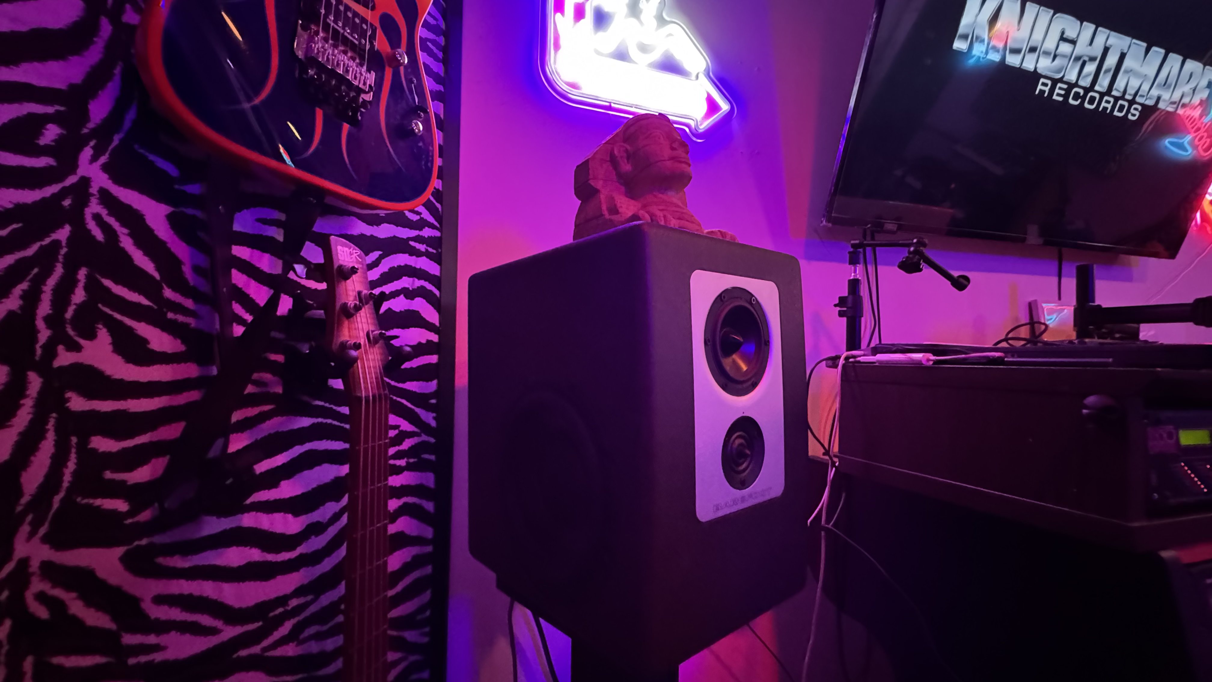 Monitors & Guitar Wall